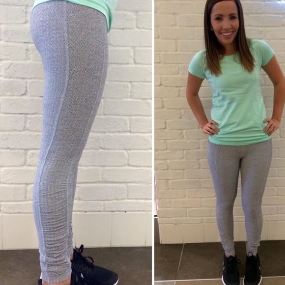 SZ 4 lululemon turn around tights herringbone